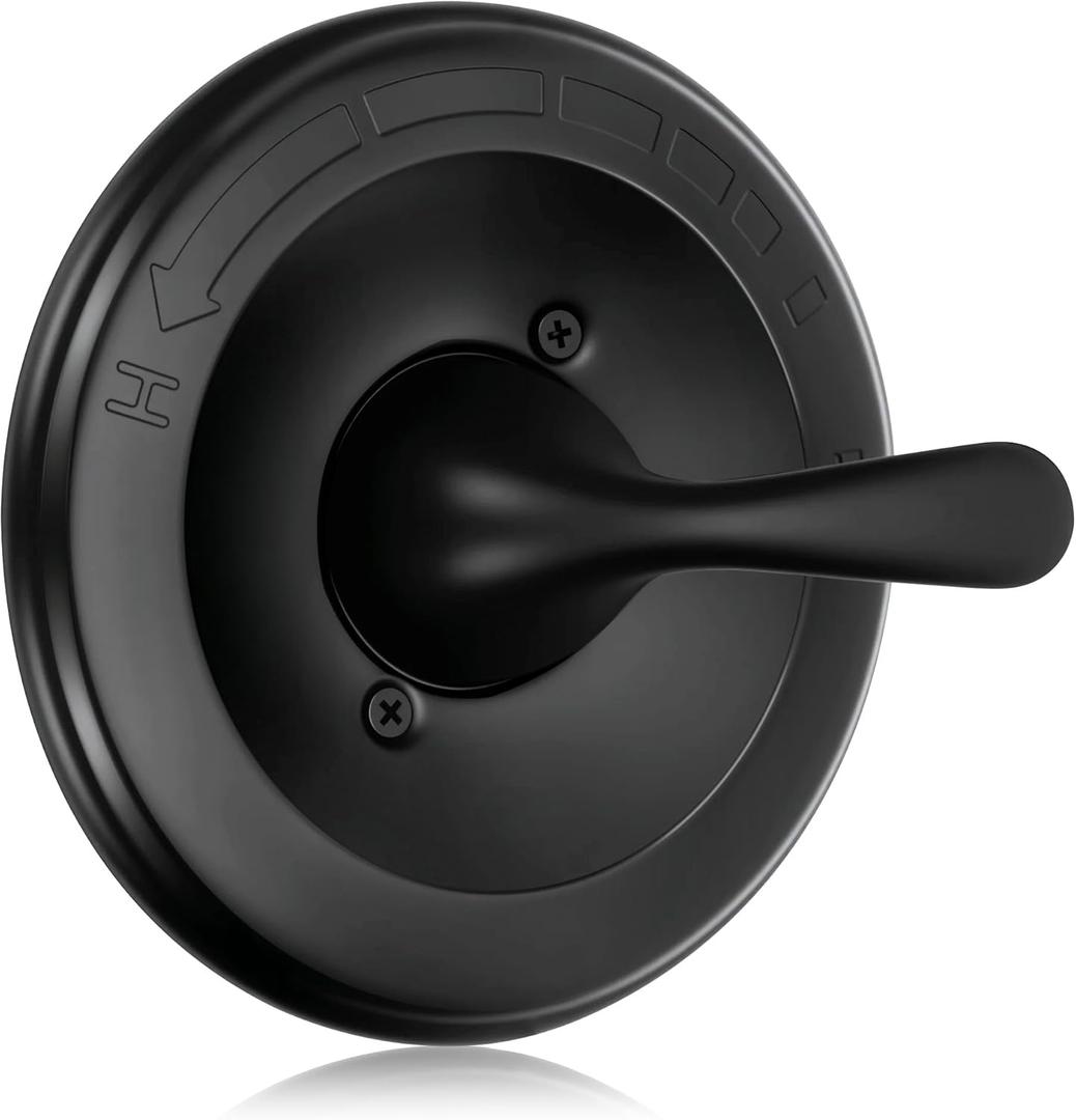 Replacement Part for Del ta Classic 13/14 Series Single-Function Shower Valve Trim Kit, T13020-BL Chrome Shower Handle Trim Kit, Fit Del ta Shower Valve R10000 Series (Cartridge Not Included) (Black)