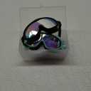 Rantizon Swim Goggles 2 Pack, Wide View Anti Fog&UV Swimming Goggles for Audlt, No Leaking Swim Glasses for Men Women Kids (Green & Gold Plated)