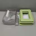 Delamu 2-Tier Multi-Purpose Bathroom Under Sink Organizers and Storage, Stackable Kitchen Pantry Organization, Pull Out Medicine Cabinet Organizer with Movable Dividers, Green, 2 Pack