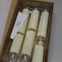 12 Packs White Flameless Candles, Small Battery Operated Candles, Slim LED Flickering Candles with Remote for Home Bookshelf Bedroom Halloween D:1.57xH:6 inch