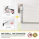 No Drill Cordless Bamboo Roman Shades, Light Filtering Woven Natural Bamboo Window Covering, Easy Install Roman Style Shade, for Window Size 33" W  64" H - Off White