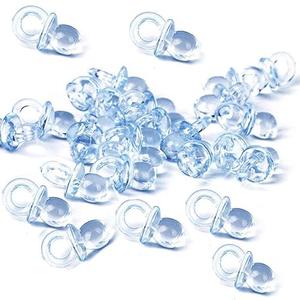Mini Acrylic Baby Pacifiers for Baby Shower Decorations, Table Scatter, Party Favors, Games & Activities