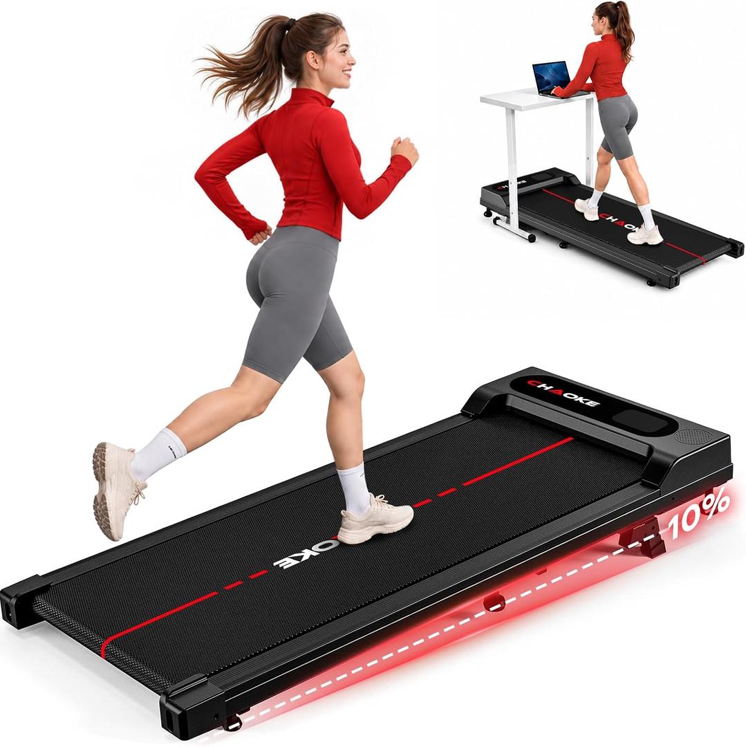 Walking Pad Treadmill for Home, Built-in Speaker, 6.2MPH Under Desk Walking Pad with 10% Incline, 2.75HP Portable Walking Pad with APP, 330LBS Capacity, Remote Control, 12 HIIT Programs