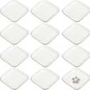 Shappy 24 Pcs Ceramic Ring Dish Bulk 4.5 in Small Jewelry Tray Porcelain Trinket Dish for Women Wedding Birthday Gifts(White,Square)