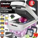 Mueller Pro-Series 10-in-1, 8 Blade Vegetable Chopper, Mandoline Slicer, Food Chopper with Container, Fruit Slicer, Kitchen Gadgets & Accessories, Home Essentials 