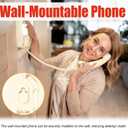 Uvital Corded Phones for Landline, Wall-Mount Telephones for Landline Phone with Loud Ringer, Easy to Operate-Desktop Phone, No Power Required, Emergency Telephone