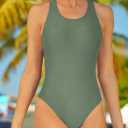 Herseas One Piece Swimsuit Women Slimming Tummy Control Bathing Suit Crisscross Back Athletic Modest Swim Suit 2026 (XL)