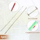 4 Sets Bamboo Vintage Cane Fishing Pole with Bobber Hook Line and Sinker Bamboo Fishing Pole Fish Sticks