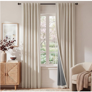 Blackout Curtains 84"x48" Beige Set of 2