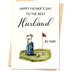3 x IDU Funny Golf Fathers Day Card Gifts for Husband