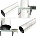 409 Steel 4'' Inch OD Straight Exhaust Pipe Mandrel Tubing Pipe 48" / 4 Ft Long Custom Fitment For Exhaust System