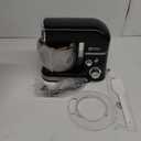 Kitchen in the box Stand Mixer,3.2Qt Small Electric Food Mixer,6 Speeds Portable Lightweight Kitchen Mixer for Daily Use with Egg Whisk,Dough Hook,Flat Beater (Black)