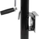 NBJINGYI 5000LB Capacity Trailer Jack - 15" Lift Range, Swivel Design with Locking Pin, Side Wind Handle & Foot Plate, Weld-On Mount, Black Powder Coated Finish