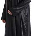 Men's Islamic Arab Kaftans Robe for Eid, Dubai Ramadan Daily Clothes - Muslim Thobe Shirt (Black, XL)