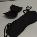 CRZ YOGA Butterbreeze Scoop Neck Sports Bras for Women - Spaghetti Straps Wireless Workout Padded Gym Cami Top, Black,Small