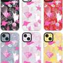 ChiCsFleur for iPhone 13 / iPhone 14 Case, TPU Phone case with Camera Protection for Women Girls Teens - Pink Preppy Sea Manta Y2K Shell Starfish Elegant Coral Ocean Gift Aesthetic Unique