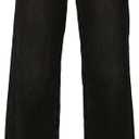 Astylish Women's High Waisted Wide Leg Straight Jeans (6, Black)