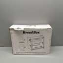 SNTD Bread Box for Kitchen Countertop, Airtight Homemade Bread Storage Container with Adjustable Vent Holes, Bamboo Cutting Board (Black, L)