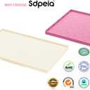 Sdpeia Under Sink Mat for [31" x 22"] Cabinet, Upgraded Silicone Waterproof Mat Kitchen Cabinet Liner Cabinet Protector Kitchen Organizers and Storage (Cream)