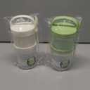 LUXEAR 31oz Large Overnight Oats Containers with Lids and Spoons 2 Pack,Dual-Layer Plastic Yogurt Parfait Cups Salad Pod Mason Jar Reusable for Oatmeal Cereal Nut Fruit with Holder for Snack Meal Prep