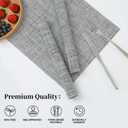 Leetaltree Linen Grey Placemats Set of 6 - Heat Resistant Non-Slip Place mats for Dining Table, Washable Durable PVC Vinyl Woven Table MatsLinen Grey, 6