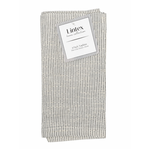 4 Pack Napkins 17in X 17in Black and White Design (2 Count)