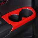 Door Armrest Panel Cup Holder Trim Frame for Honda Pilot 2016-2022/ Passport 2019-2023, Door Armrest Trim Cover, Rear Cow Cup Holder Frame (2rd Cow Door Armrest Teacup Frame_Red)