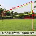 Zdgao 32FT Outdoor Portable Adjustable Height Volleyball Net System