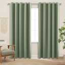 KOUFALL Sage Green Blackout Curtains 72 inches Wide for Bedrdom,Room Darkening Boho Large Window Treatments Extra Wide Curtains for Living Room 70 72x84 in Long 2 Panels Set