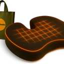 Premium Memory Foam Seat Cushion with Carrying Bag & Cooling Gel for Office Chair, Wheelchair, Travel, Car Seat, Gaming Chair for Coccyx & Tailbone Pain, Back Pain Relief, Sciatica Support