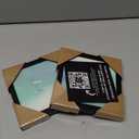 Americanflat 5x5 Picture Frame with Shatter-Resistant Glass - Set of 2 - Streamline Collection - Thin Border Square Frame for Tabletop and Wall - Hanging Hardware and Easel Stand Included - Black