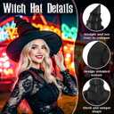 Black Witch Hat Adult Movie Merch Wizard Costume Women Accessories for Party Outfits Halloween