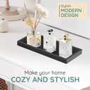 Silicone Countertop Tray  Large 11.8 Bathroom Vanity Organizer for Soap Dispenser, Lotion Bottles, Perfume, Candles, Keys  Shatterproof Sink Tray (Single - Large (11.8" x 5" x 0.7"), Black)