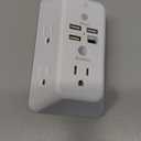 Surge Protector, Outlet Extender with Night Light, Addtam 5-Outlet Splitter and 4 USB Ports(1 USB C), Multi Plug Wall Outlet for Home Office Dorm Room Essentials (White)