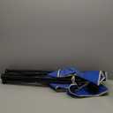 Moclever Foldable Beach Chair with Adjustable Umbrella, Wide Seat & High Backrest, Portable Camping Chair with Cup Holder & Carry Bag for Beach, Poolside, Lawn, Travel, and Outdoor Activities – Blue