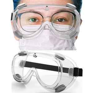 Safety Goggles Medical Goggles Fit Over Eyeglasses Anti-Fog Safety Glasses Clear Lab Goggles chemistry Protective Eyewear ANSI Z87.1