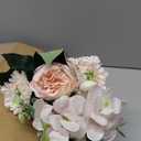 Crowye 8 Bouquets Wedding Silk Peony Hydrangea Flowers with Stems 12.6" H Elegant Faux Vintage Artificial Flowers for Decoration for DIY Table Party Decor Centerpieces Home(Light Pink)