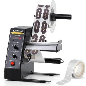 CGOLDENWALL Upgraded Automatic Label Dispenser, Up to 9 Multi-Row Counting, High Precision Auto Sensing, Speed Adjustable, Length 0.12-5.9" Width 0.16-5.5", Sticker Dispenser for Rolls Various Labels