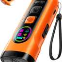 SEDULAN Dog Bark Deterrent Devices Anti Barking Device for Dogs Ultrasonic Bark Stopper Portable Dog Training Tool Indoor Outdoor Up to 50ft Correct Bad Behavior of Own or Neighbor's Dog (Orange)