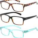 NORPERWIS Reading Glasses 5 Pairs Quality Readers Spring Hinge Glasses for Reading for Men and Women (5 Pack Mix Color -3, 2.75)