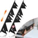 Stainless Steel Stove Gap Covers,Stove Gap Filler, Range Trim Kit, Stove Gap Guards, Heat Resistant and Easy to Clean, Easy retractable Length 13.8" to 27.5", Width 0.79",Black(2PCS)