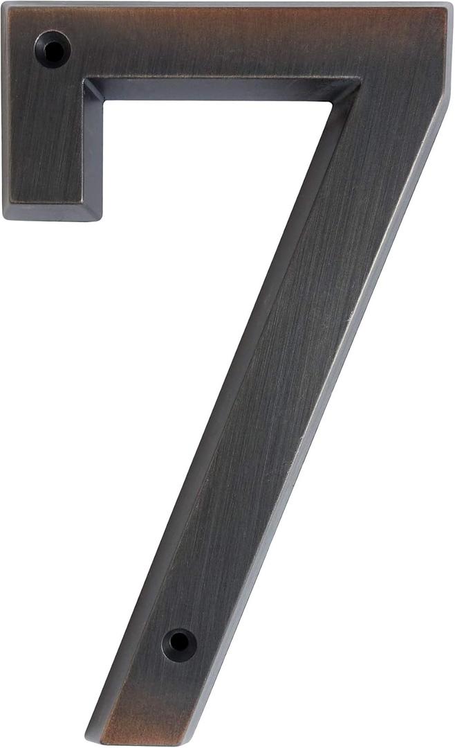 HASWARE House Number Sign 6 Inch Vintage Style Aged Bronze Finish Door Numbers Signage Plaque Street Home Address Numerals,Zinc Alloy (7)