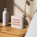 2 x This Room Was Made For Playing Decorations Wood Box Sign Desk Decor, Wooden Block Decorations for Home Office Room Wall Tabletop Shelf Decor