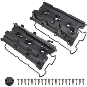 Engine Valve Cover Set with Bolts & Oil Cap & Gaskets Replacement for Nissan Altima 2002-2006/ Maxima 2002-2008/ Murano 2003-2007/ Quest 2004-2009 VQ35DE