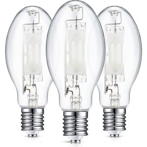 3 Pcs 175 Watt Lighting Metal Halide Lamp MH400/U/MOG 36000 Lumen 4000K Outdoor Light Bulb 12, 000 Hour Span Life Mogul Base (E39) ED28 High Intensity Discharge Metal Halide Bulb