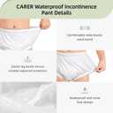 Carer Adult Diaper Cover Noiseless Leakproof Underwear Cover Durable, Lightweight Waterproof Underwear for Incontinence(White,Small)