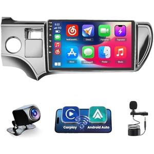 [Upgrade Stable] Android 15 Radio for Toyota Prius C 2012 2013 2014, Roinvou 9 inch Touch Screen for Prius C Bluetooth Radio with Wireless Carplay/GPS Navigation/FM/RDS/DSP + Backup Camera