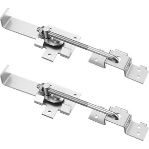 2 Pcs Barn Door Jamb Latch with Hook 7" Sliding Door Latch for Barn and Bi-Parting Doors