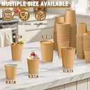 Lamosi 100 Count 12 oz Paper Cups, Disposable Kraft Paper Coffee Cups 12 Ounce for Hot/Cold Beverages, Water, Party, Picnic, Travel, Events
