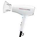 Conair Double Ceramic Travel Dryer with Concentrator & Folding Handle, 1875W Travel Blow Dryer with Smart Voltage Technology, Ionic Conditioning Fights Frizz, 3 Heat & 2 Speed Settings, White